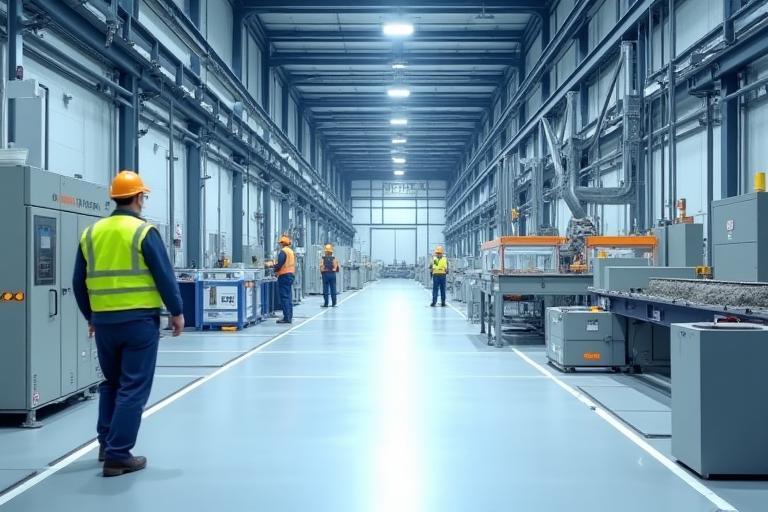 Curbrite precast factory floor